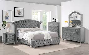 CM7130GY QUEEN BED + N + D+ M (4PC)